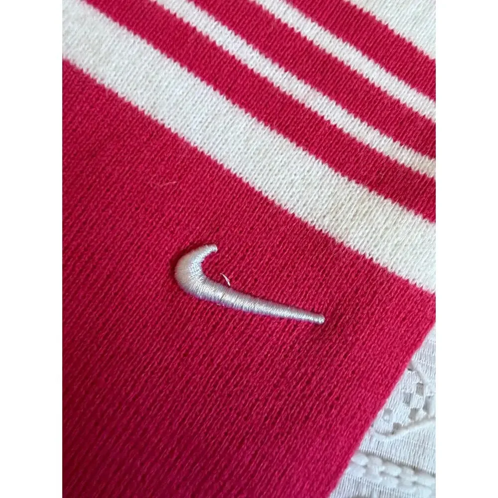 Nike Toddler Pink White Knit Beanie Hat & Scarf Set Swoosh Winter Cold Weather